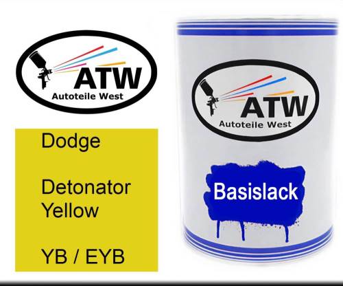 Dodge, Detonator Yellow, YB / EYB: 500ml Lackdose, von ATW Autoteile West.